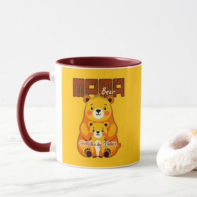 Mama Bear Protective Love – Cute Mother Bear Desig Mugg (Med munk)