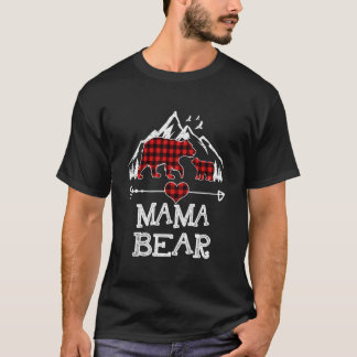 Mama Bear Red Buffalo Plaid Mama Bear Pajama T Shirt