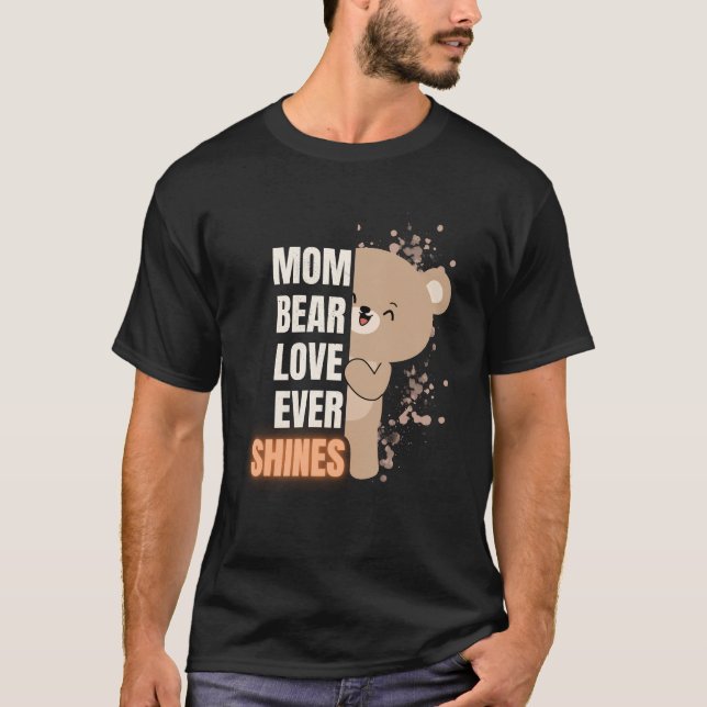 Mama Bear Shirt Cute Graphic Design T Shirt (Framsida)