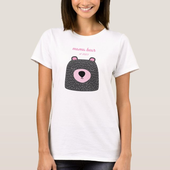 Mama Bear skräddarsydd T-shirt Ny mammas present (Framsida)