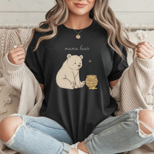 Mama Bear Söt Björn & Honung Mors Dags Present T-S T Shirt