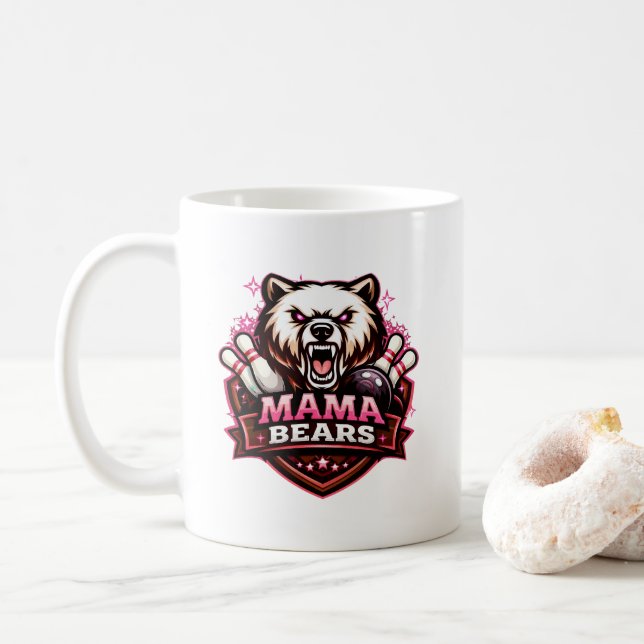 Mama Bears Women’s Bowling Team Logo Kaffemugg (Med munk)