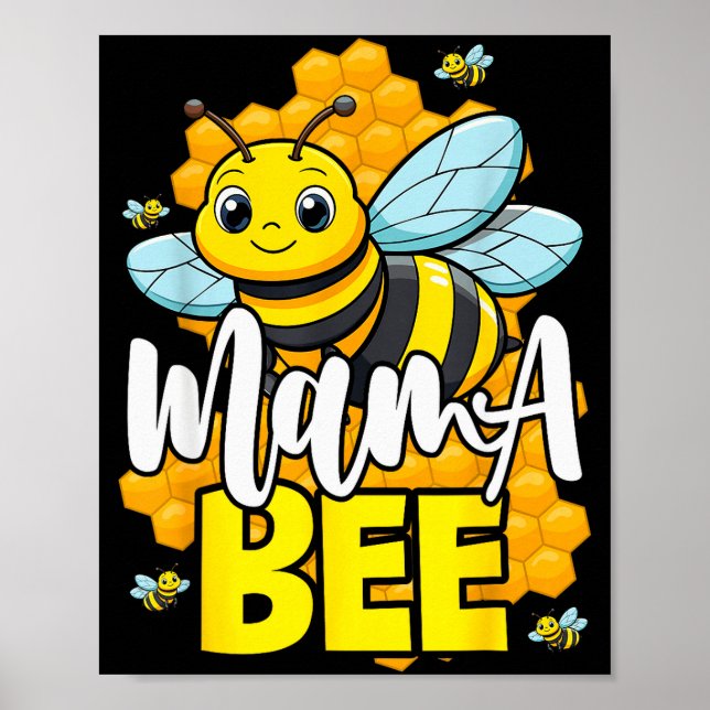 Mama Bee Family Bee First Bee Day Outfits  Poster (Framsidan)