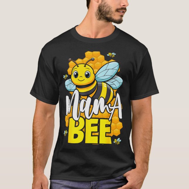 Mama Bee Family Bee First Bee Day Outfits  T Shirt (Framsida)