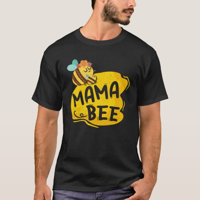Mama Bee Family Matching Beekeeper Mom Mommy Mothe T Shirt (Framsida)