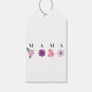 MAMA Blommig, Mors dag, Födelsedagspresent, Manuel Presentetikett