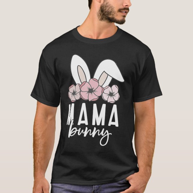 Mama Bunny  Mimi Bunny Cute Matching Mom & Daughte T Shirt (Framsida)