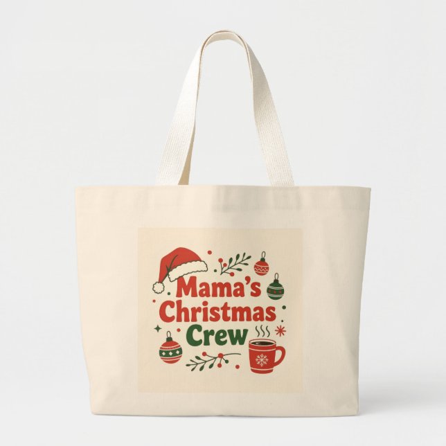 Mama Christmas crew Jumbo Tygkasse (Framsidan)