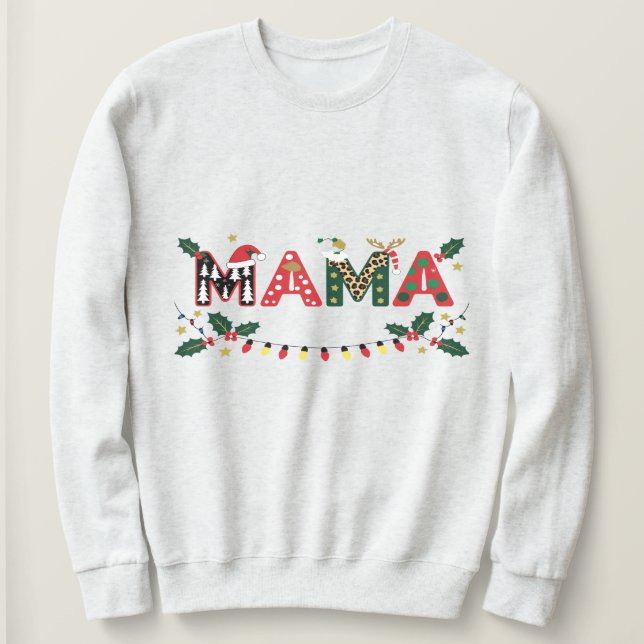 Mama Claus Christmas – Cute Festive Holiday Typogr T Shirt (Design framsida)