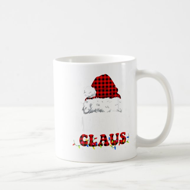Mama Claus Funny Christmas Lights Pajama Family Ma Kaffemugg (Höger)
