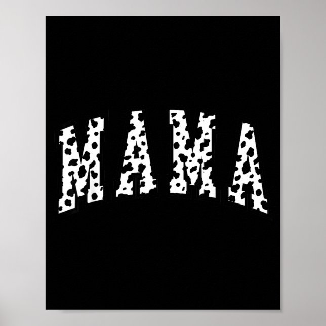 Mama Dalmatiner Mönster Mamma Roligt Glad Mors Dag Poster (Framsidan)