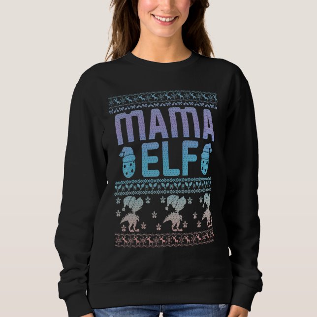 Mama Elf Christmas Family Ugly Xmas Christmas 1 T Shirt (Framsida)