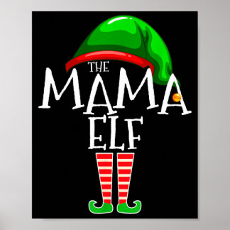Mama Elf Familj Matchande Grupp Julpresent Poster