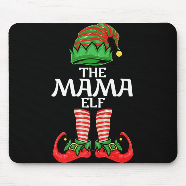 Mama Elf Mother Christmas Family Matching Group Pr Musmatta (Framsidan)