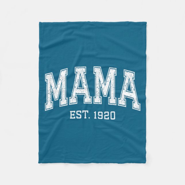 Mama Est 1920 Mom D Mothers Day Ized  Fleecefilt (Framsidan)
