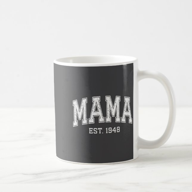 Mama Est 1948 Mom D Mothers Day Ized  Kaffemugg (Höger)