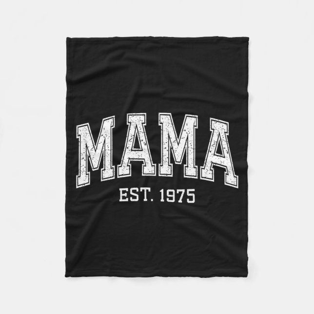 Mama Est 1975 Mom D Mothers Day Ized  Fleecefilt (Framsidan)