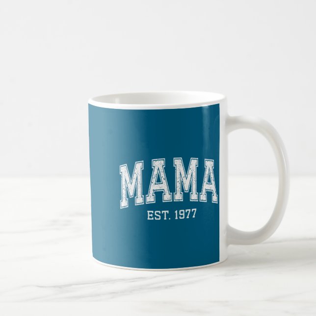 Mama Est 1977 Mom D Mothers Day Ized  Kaffemugg (Höger)