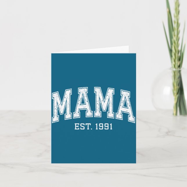 Mama Est 1991 Mom D Mothers Day Ized  Kort (Framsida)