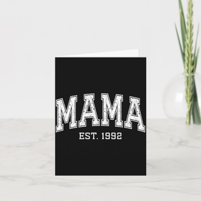 Mama Est 1992 Mom D Mothers Day Ized  Kort (Framsida)