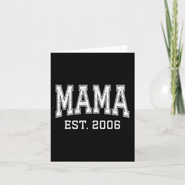 Mama Est 2006 Mom D Mothers Day Ized Premium Tri-b Kort (Framsida)