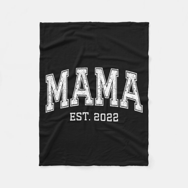 Mama Est 2022 Mom D Mothers Day Ized  Fleecefilt (Framsidan)