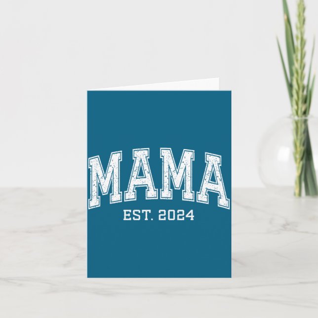 Mama Est 2024 Mom D Mothers Day Ized  Kort (Framsida)