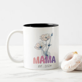Mama Est 2024 Mothers Day Två-Tonad Mugg