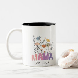Mama Est 2024 Mothers Day Två-Tonad Mugg