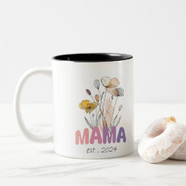Mama Est 2024 Mothers Day Två-Tonad Mugg