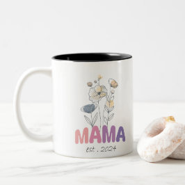 Mama Est 2024 Mothers Day Två-Tonad Mugg