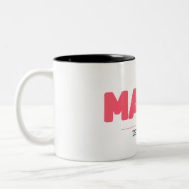 MAMA EST. 2025 – Custom Gifts for Moms Två-Tonad Mugg
