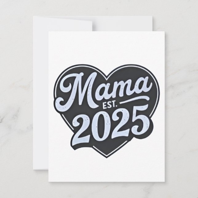 MAMA est 2025 Gravid Mor Dag Till Mamma Att Vara  Anteckningskort (Framsida)
