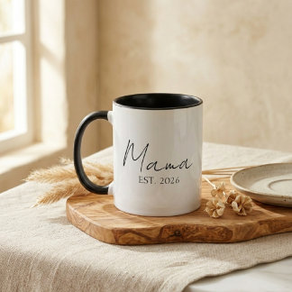 Mama Est Year Meaningful Motherhood Design Mugg