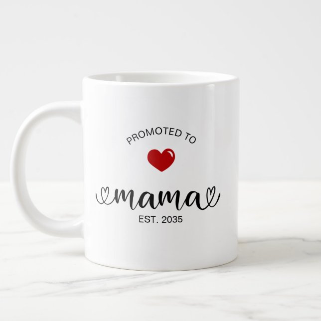 Mama Established New Mom Gift Jumbo Mugg (Vänster)