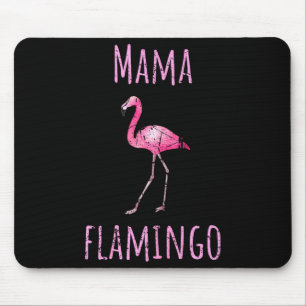 Mama flamingo tropisk sommar djur akvarell musmatta