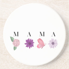 MAMA Floral Coaster – Mother’s Day, Birthday Gift  Underlägg