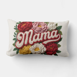 "Mama" Floral Crochet Cushion – Mother's Day – Gif Lumbarkudde