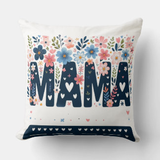 Mama Floral Heart – Boho Chic Mom Design Kudde