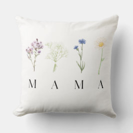 Mama Floral Pastel Botanical Mother's Day Gift Kudde