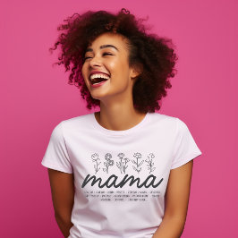 Mama Flowers Bibelvers Morsdagspresent T Shirt