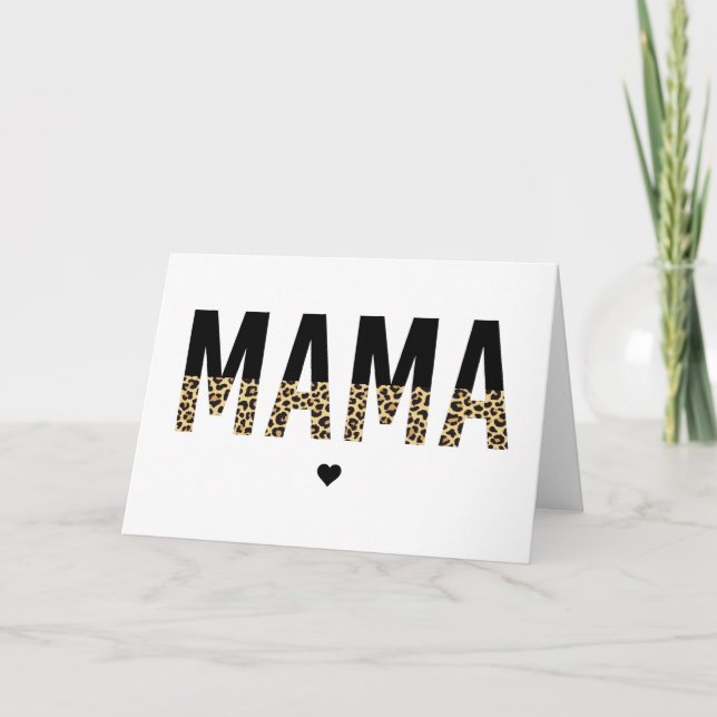 Mama Gepard tryck typografi presenter till mamma Kort (Framsida)