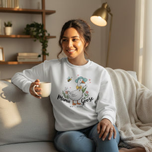 Mama Goose Est Lekfull Feminint Stil T Shirt