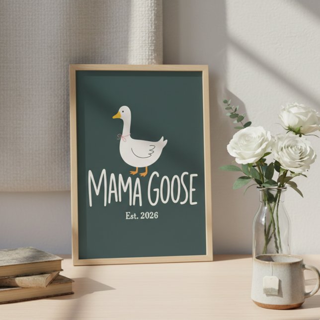 Mama Goose Minimalistisk Modernt Moderskap Konst Fototryck (Skapare uppladdad)