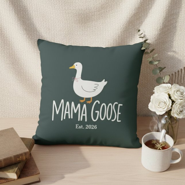 Mama Goose Minimalistisk Modernt Moderskap Konstve Kudde (Skapare uppladdad)