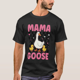 Mama Goose Mors Dag Söt Blommig Mamma Gårdsankanka T Shirt