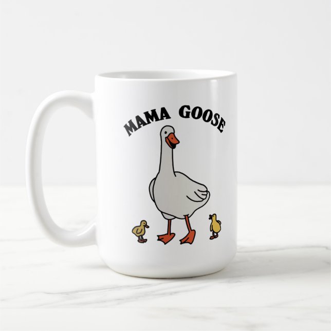 Mama Goose-mugg, söt keramisk kopp för mors dag, M (Vänster)