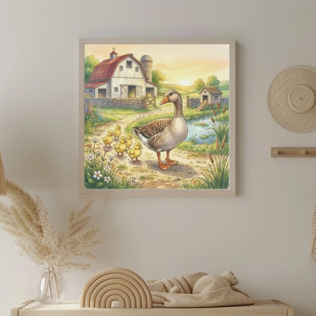 Mama Goose och goslingar Nursery Poster (Skapare uppladdad)