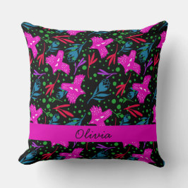 Mama illustration boho print birds and flowers kudde