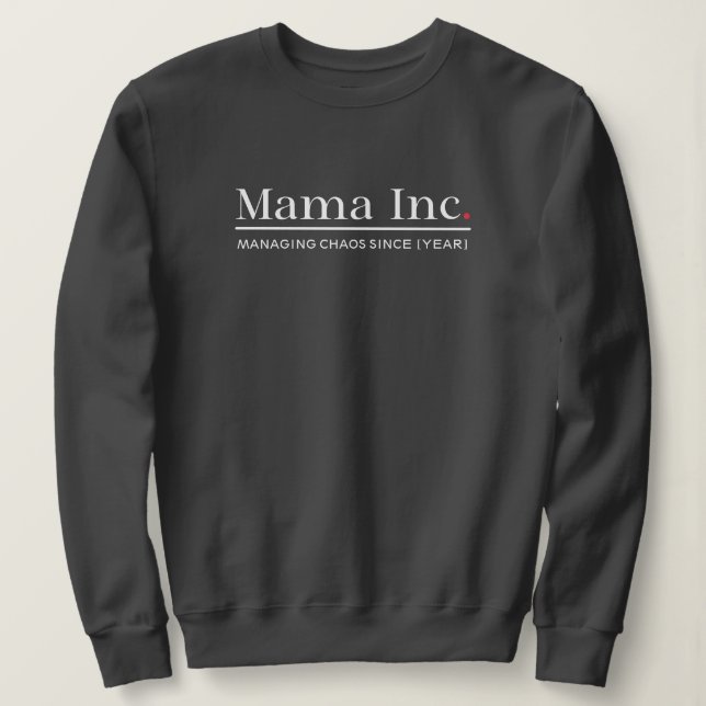 Mama Inc. Hantera kaos Anpassat år Mörkgrå T Shirt (Design framsida)